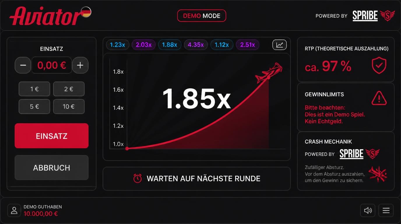 Aviator Demo mit 0 € Einsatz und ohne Echtgeldgewinne